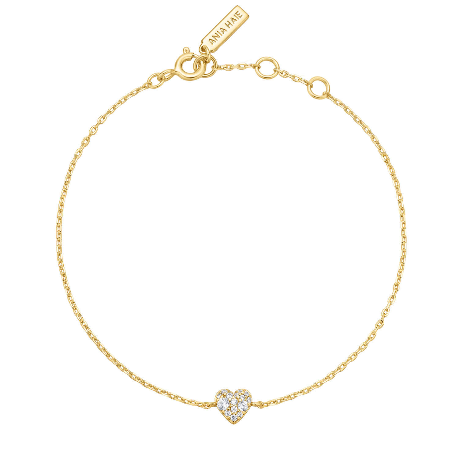  Sunny Sparkler - Link bracelets - Silver / 14kt GP - Zirconia - 18,5cm